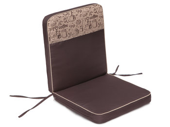 Poduszka na krzesło ogrodowe, Coffee Low, Brązowo-beżowa czekolada góra, 47x97 cm - HobbyGarden
