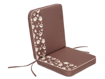 Poduszka na krzesło ogrodowe, Coffee Low, Jasnobrązowa czekolada bok, 47x97 cm - HobbyGarden