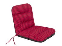 Poduszka na krzesło ogrodowe, Natalia, Czerwona w paski, 48x48x48 cm