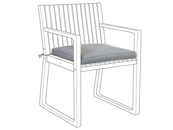 Poduszka na krzesło ogrodowe szara SASSARI - Beliani