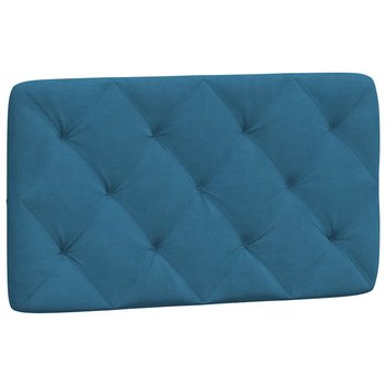 Poduszka na wezgłowie, niebieska, 90 cm, aksamitna - vidaXL