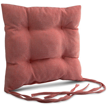 Poduszka ogrodowa na krzesło 40x40 cm w kolorze różowym ze sznureczkami do przywiązania - Postergaleria