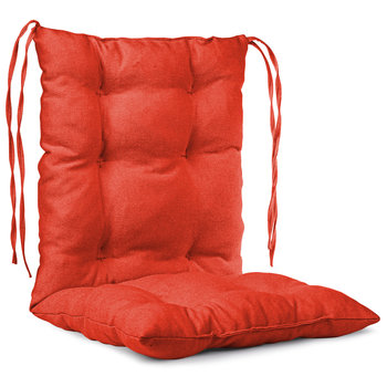 Poduszka ogrodowa na krzesło 50x100 cm w kolorze pomarańczowym ze sznureczkami do przywiązania - Postergaleria