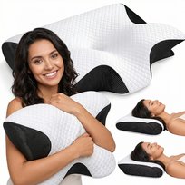 PODUSZKA ORTOPEDYCZNA 2w1 Profilowana PIANKA MEMORY 40x60cm