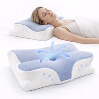 PODUSZKA ORTOPEDYCZNA CHŁODZĄCA DO SPANIA PROFILOWANA ERGONOMICZNA MEMORY