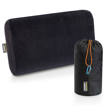 Poduszka podróżna memory JOHNNY ADVENTURE czarna z woreczkiem - Badum