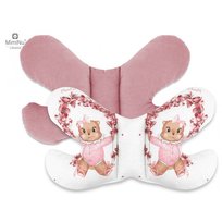 Poduszka podróżna motylek BETTY + VELVET MALINA