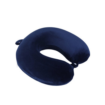 Poduszka podróżna rogal granatowa miękka pianka memory foam - Inna marka