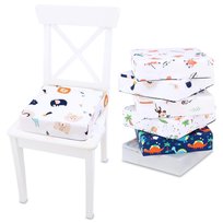 Poduszka podwyższająca dla dziecka 32x32x8 cm - Siedzisko na krzesło dziecięce z bawełny Tęcza