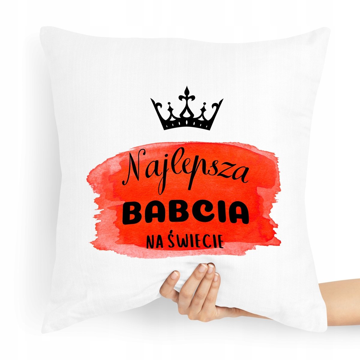 PODUSZKA PREZENT NA DZIE BABCI NAJLEPSZA BABCIA Z Nadrukiem Ze poduszka-prezent-na-dzie-babci-najlepsza-babcia-z-nadrukiem-ze