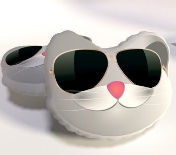 Poduszka przytulanka 146 kot w okularach - Darymex