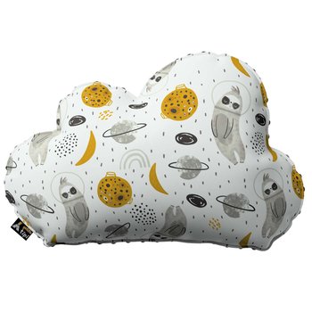 Poduszka Soft Cloud z minky, biało-szara, 55x15x35cm, Magic Collection - Yellow Tipi