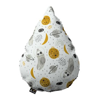 Poduszka Sweet Drop z minky, biało-szara, 55x15x35cm, Magic Collection - Yellow Tipi