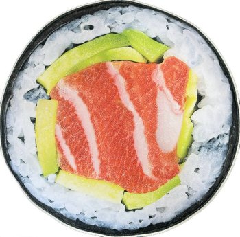 Poduszka w kształcie Sushi Futomaki - Poduszkownia