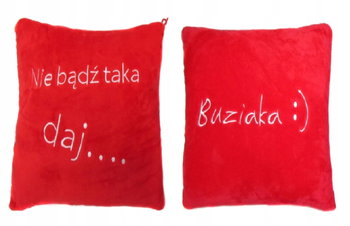 Poduszka walentynkowa z napisem czerwona 27x27 cm - BTS