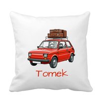 Poduszka z imieniem dla taty dla wujka na urodziny święta Fiat 126p Maluch