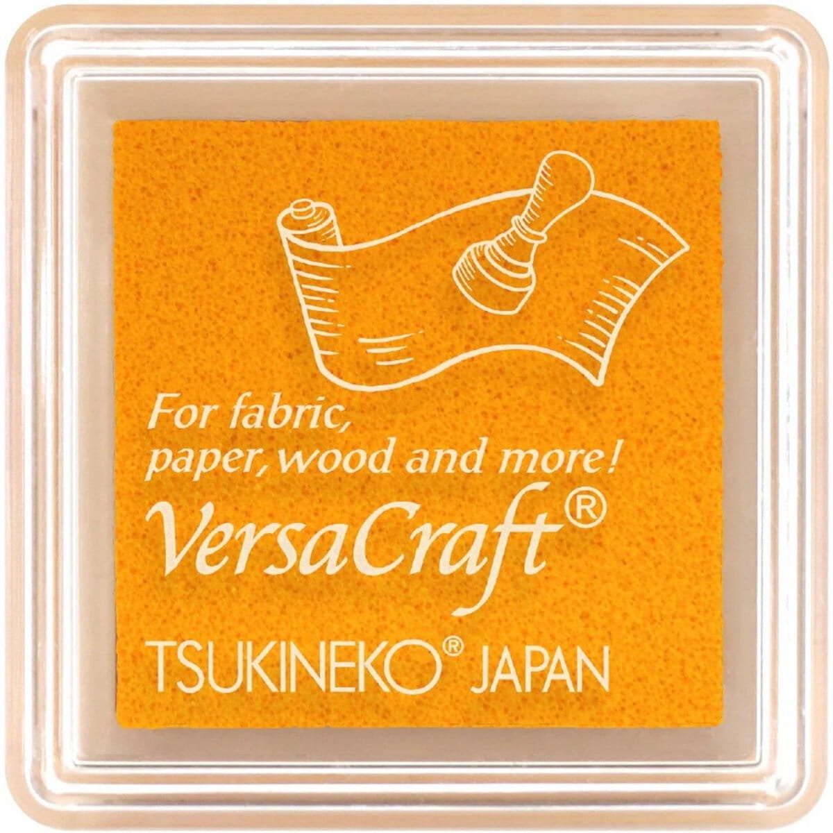 Tsukineko Versa Craft S Brick Stamp Pad - Japan Import, Small Ink Pad For Fabric, Wood & Leather