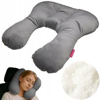 PODUSZKA ZAGŁÓWEK DO SAMOCHODU SAMOLOTU WELUR PODRÓŻNA POD GŁOWĘ