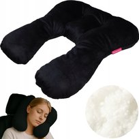 PODUSZKA ZAGŁÓWEK DO SAMOCHODU SAMOLOTU WELUR PODRÓŻNA POD GŁOWĘ
