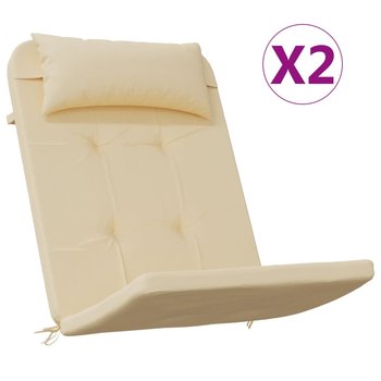 Poduszki na krzesła Adirondack, 2 szt., beżowe, tk - vidaXL