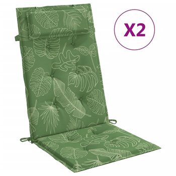 Poduszki na krzesła z wysokim oparciem, 2 szt., wz - vidaXL