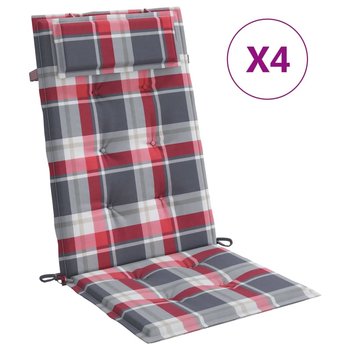 Poduszki na krzesła z wysokim oparciem, 4 szt., cz - vidaXL