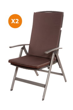 Poduszki na krzesło i fotel ogrodowy 110x47x4cm, brązowy komplet 2szt., poduszka na meble ogrodowe, poduszka zewnętrzna, poduszka ogrodowa/ Setgarden - Inny producent