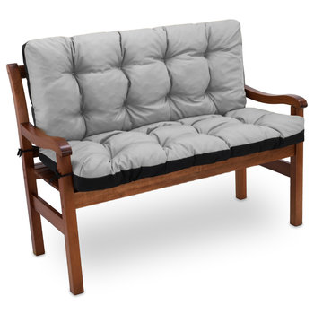Poduszki na ławki ogrodowe 100x100 cm- wygodne poduszki na siedziska i oparcia jasnoszary - Amazinggirl