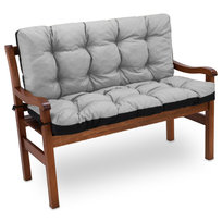 Poduszki na ławki ogrodowe 150x100 cm- wygodne poduszki na siedziska i oparcia jasnoszary
