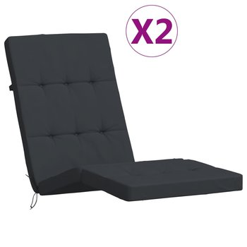 Poduszki na leżaki, 2 szt., czarne, tkanina Oxford - vidaXL