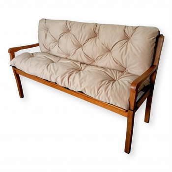 Poduszki na meble ogrodowe z oparciem, 120x60x50 cm, Beż - 4L Textil