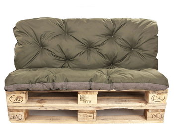 Poduszki na palety komplet, siedzisko 120 x 80 i opacie 120x60 cm, Poduszki ogrodowe na palety, Zielona - Kruger Robert Woroniecki