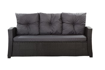 Poduszki na sofę, antracytowe, 168x52x7+ 3*50x56cm, poduszki na meble ogrodowe - Inny producent