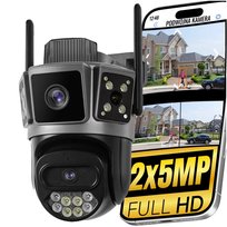 Podwójna Kamera 2X5Mp 5Ghz Zoom Zewnętrzna Obrotowa Ip Wifi Alarm Detekcja Heelly