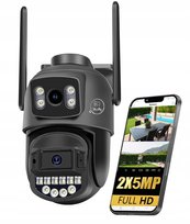 Podwójna Kamera 2X5Mp 6X Zoom 5G Zewnętrzna Obrotowa Ip Wifi Alarm Detekcja Heelly
