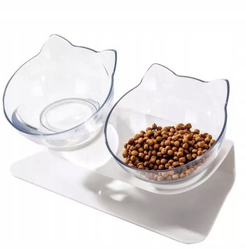 Podwójna miska miseczka dla PSA KOTA 2szt ZESTAW z podstawką na karmę wodę - Reverse