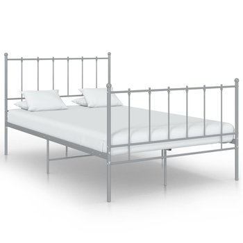 Podwójna rama łóżka metalowa, szara, 206x125x99 cm - Zakito Europe