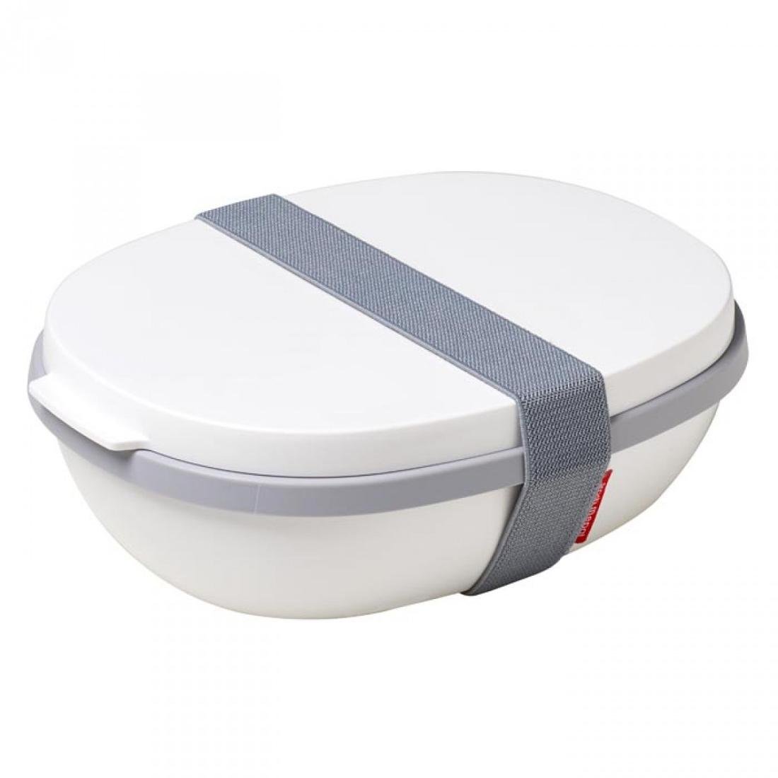 Podwójne pudełko na lunch ROSTI MEPAL Ellipse Duo, białe, 22,5x17,5x5,5 cm