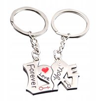 Podwójny breloczek dla zakochanej pary dla niej dla niego love 4ever miłość