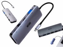 Podwójny monitor przez USB-C - stacja dokująca HDMI x2 HUB 9w1 z zasilaniem