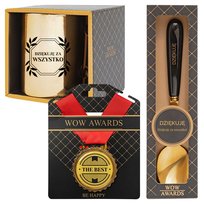 Podziękowanie Dla Kobiety Nauczycielki Kubek Z Grawerem Łyżeczka Medal