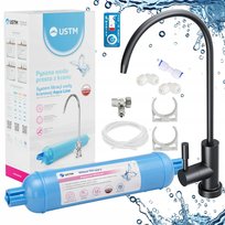 Podzlewozmywakowy system filtrowania wody Aqua Line Mineral+ czarny kran Inna marka