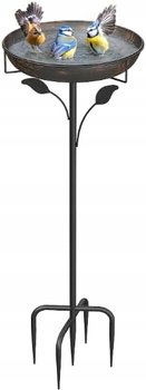 POIDŁO DLA PTAKÓW ZEWNĘTRZNE DO OGRODU MISKA NA WODĘ DO WBICIA NA NÓŻCE