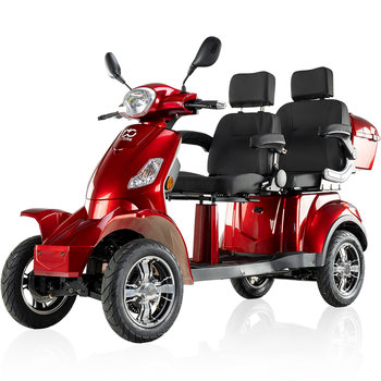 Pojazd Dla Seniora Dwuosobowy Bili Bike Shino Quadro F2 Czerwony - Bili Bike
