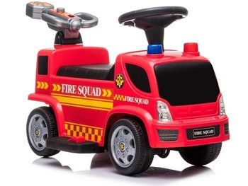 Pojazd Jeździk Straż Pożarna Armatka Bańki Mydlane Dźwięki Koguty Podpórka Na Akumulator - LEAN CARS
