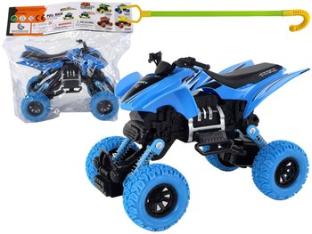 Pojazd Terenowy Pchacz Quad Xc Gumowe Koła Niebieski - Lean Toys