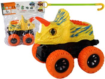 Pojazd Terenowy Pchacz Triceratops Gumowe Koła Żółty - Lean Toys
