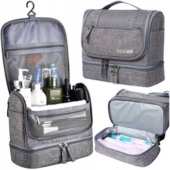 Pojemna kosmetyczka podróżna z haczykiem na kosmetyki kuferek - WOBELL