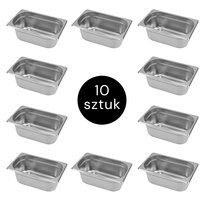 Pojemnik GN Mega-M stal nierdzewna 1/4 265x162x100mm (zestaw 10 szt.) Mega-M