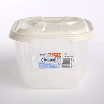 Pojemnik kwadratowy TONTARELLI Nuvola Frigo Box (9042416), biały, 3 l - TONTARELLI